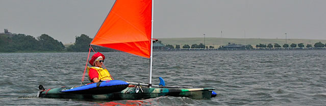 BSD Canoe sail and Boss outriggers