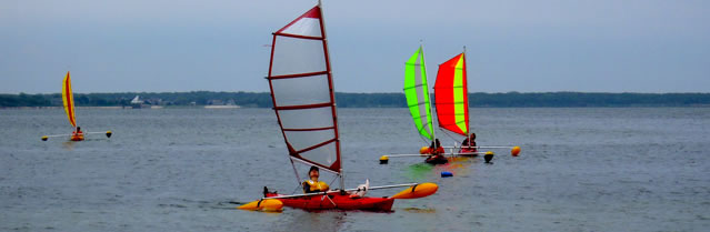 BSD kayak sail rigs  sailing int the Hamptons