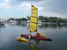 kayak Sport sail rig - BSD at Jersey Paddler and Sebago Canoe Club
